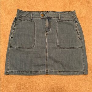 LOFT soft denim Mini Skirt size 14 summer girly casual classic